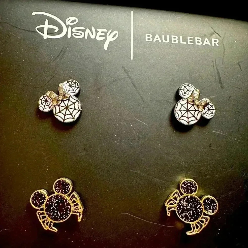 BaubleBar x Disney double set Minnie Mickey Halloween earrings NWT